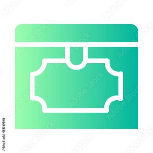 treasure chest gradient icon