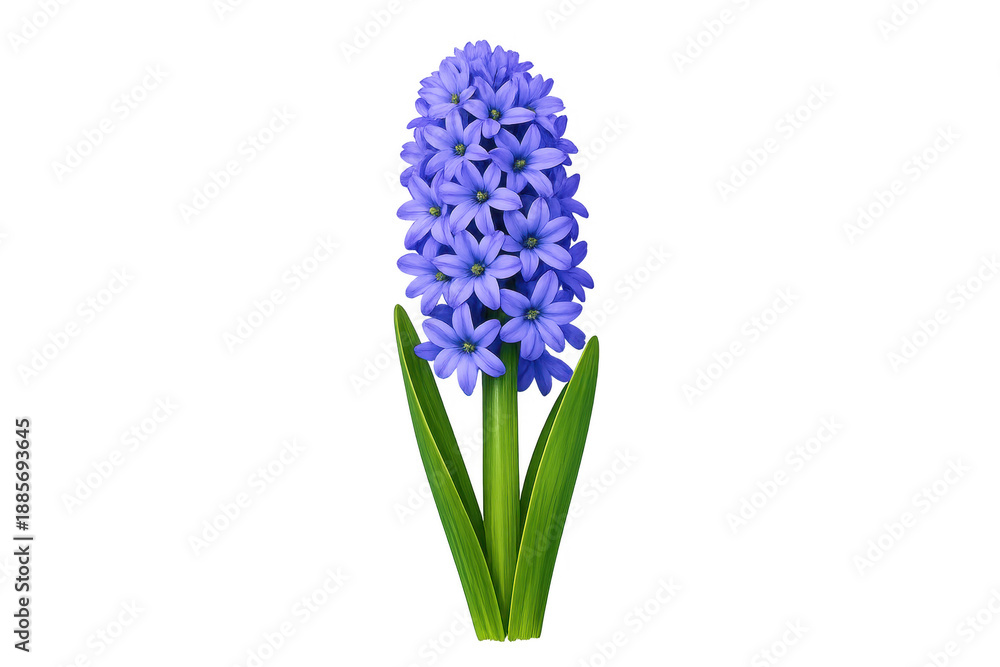 Fototapeta premium Purple hyacinth spring flower blooming on transparent background