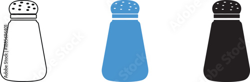 Three Spice Jars in Different Colors Isolated on Transparent Background