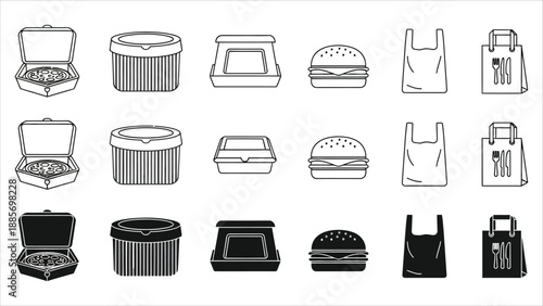  Packaging Food icon set