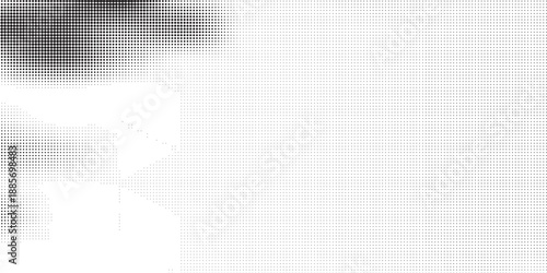 Dotted halftone gradient texture. Vanishing polka dot background. Repeating dots gradation pattern background. Black fading comic pop art overlay backdrop. Raster effect wallpaper. Vector halftone