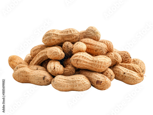 A Pile of Fresh, Natural Peanuts, Showing Texture and Detail Isolated Transparent Background, PNG