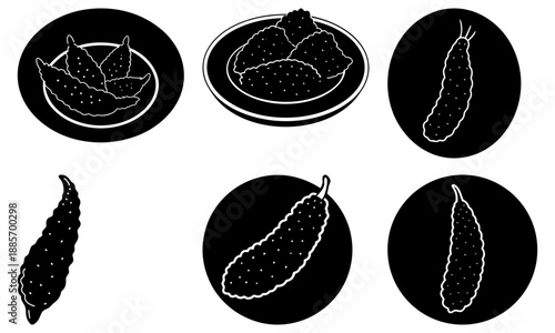 A plate of various sausage types on display with a side.