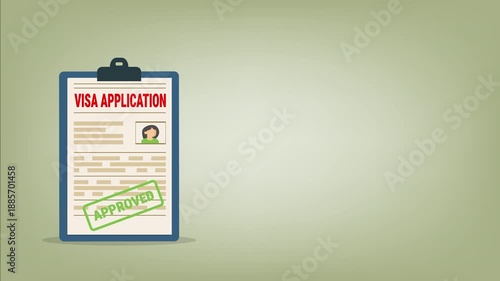  Visa application form.Application visa. Document for travel.Travel approval. Immigration visa