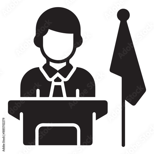 Democracy Candidate Vector Icon Illustration Art