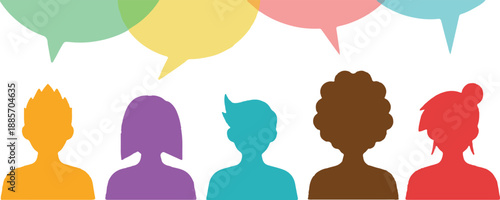 People having conversation icon Victor Art Illustration