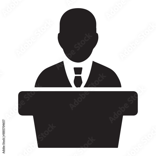 Politician vector icon. Style is flat graphic symbol Victor Art Illustration