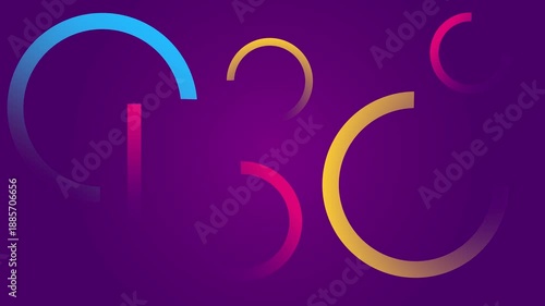 Colorful animated gradient circles background loop