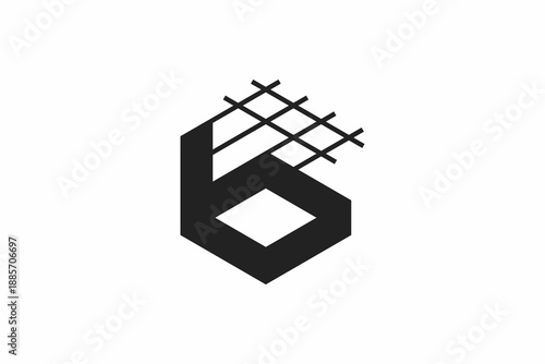 Letter B Construction Logo 