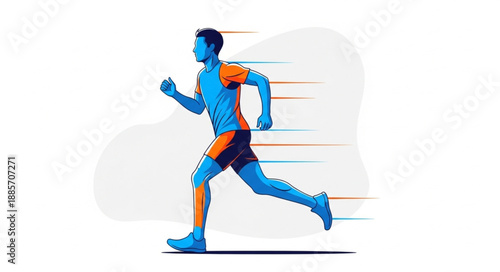running woman vector illustration