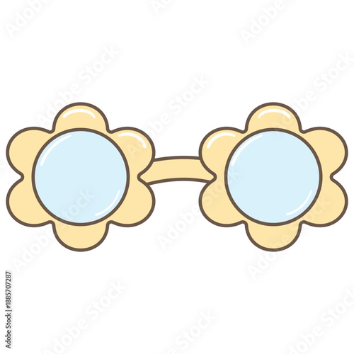 Flower Shaped Sunglasses Illustration