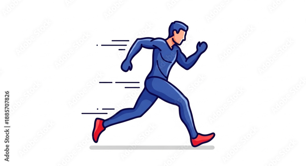 Obraz premium running man vector illustration