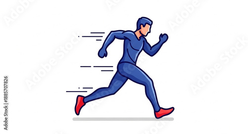 running man vector illustration