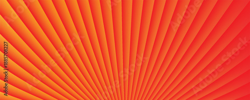 Yellow and orange striped 3d lines, simple & sparse background. Ideal for brochure & flyer cover template, layout.