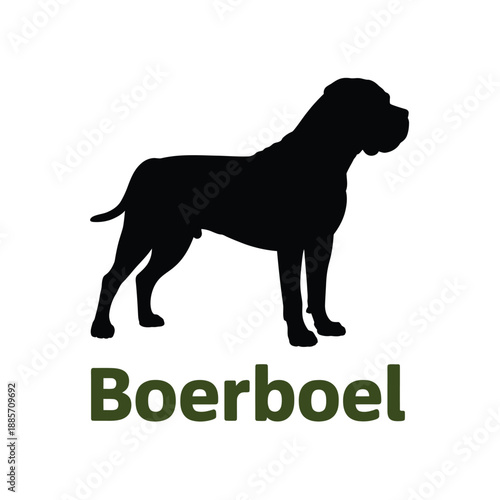 Boerboel silhouette a striking depiction of the south african mastiff breed
