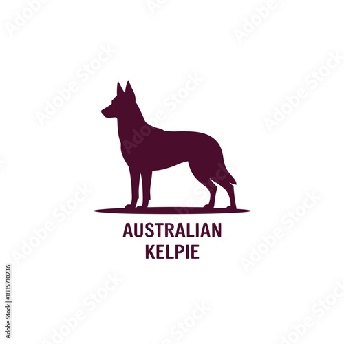 Australian Kelpie Silhouette A Detailed Representation Of The Working Dog Breed