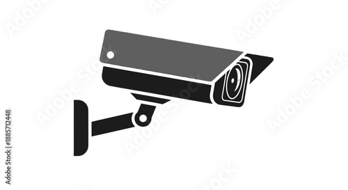 Security Camera in Modern Minimalist Design with Gray Color Scheme on White Background for Surveillance transparent background