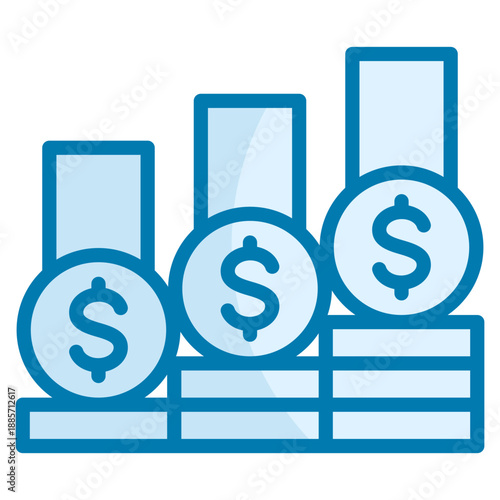 Bar Graph Money Icon