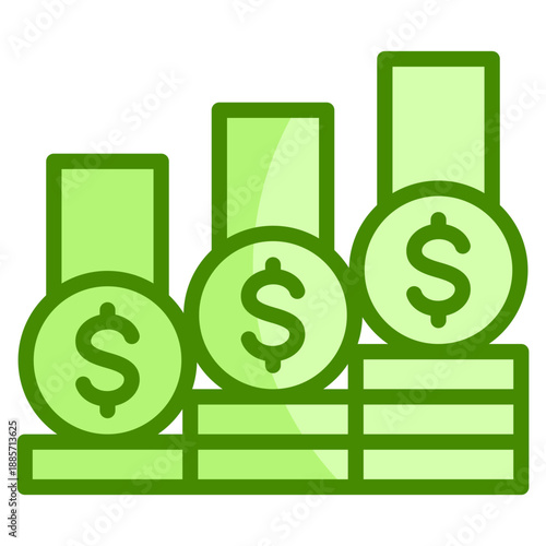 Bar Graph Money Icon