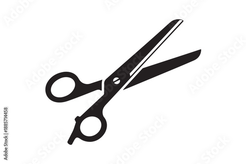 Scissors icon silhouette vector illustration isolated on white background