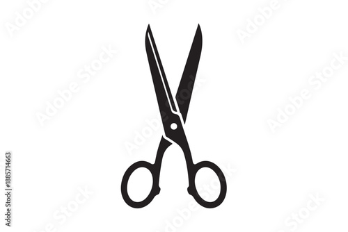 scissors silhouette vector isolated on white background