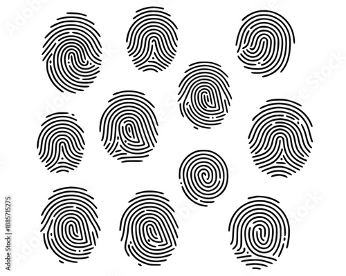fingerprint vector illustration.fingerprint scan