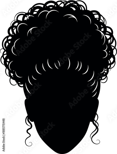 silhouette of a woman with long hair