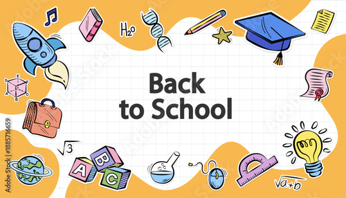 This playful education background combines a friendly doodle aesthetic with an organized grid layout. Perfectly balanced with bright colors and an open center, it’s designed to bring a cheerful.