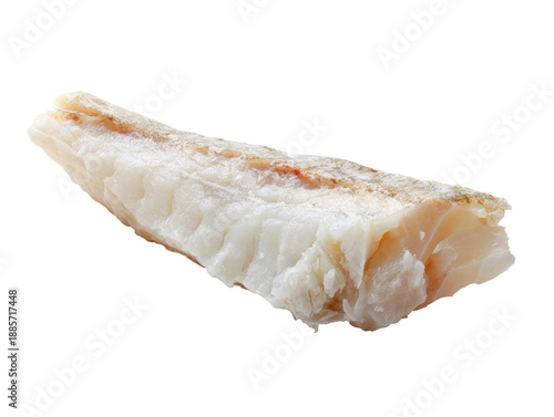A close-up view of fresh raw cod fillet, ready for cooking Isolated Transparent Background, PNG