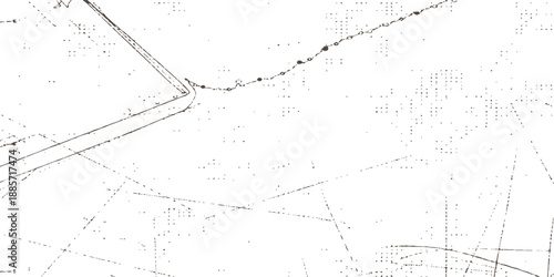 Abstract black and white grunge texture vector background with vintage paper and digital line pattern