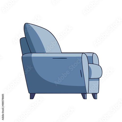 Blue Armchair Illustration