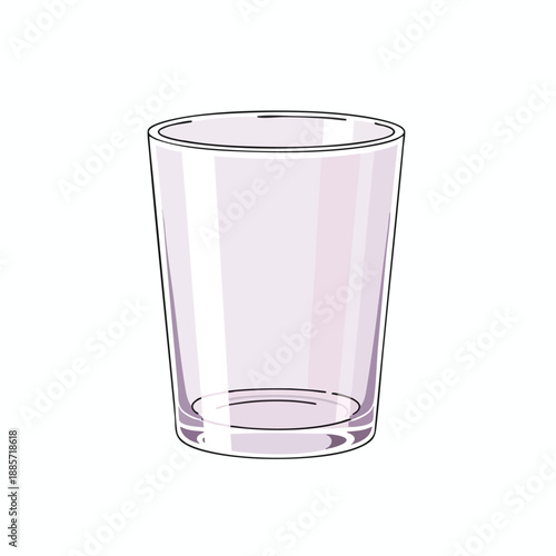 Transparent Glass Container Illustration