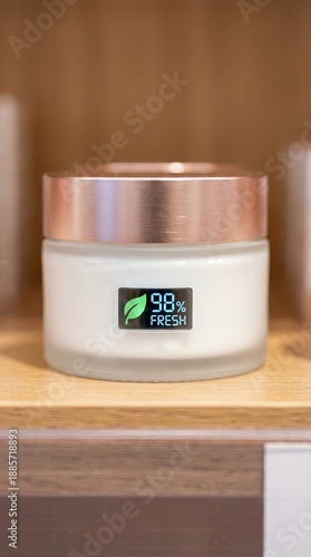 A jar of fresh cream face c...