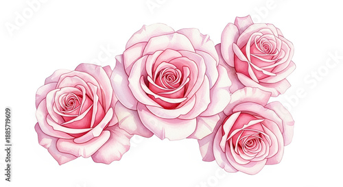 Delicate watercolor roses in soft pink hues—symbolizing grace, love, and the beauty of women’s strength for International Women’s Day