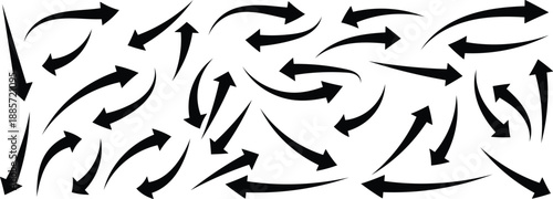  Arrow vector icon .Set of arrows, arrows different. Arrow icon. Vector illustration. Arrow  icons. black curved arrow .Black arrow icon set. Arrow. Cursor.