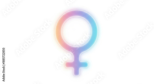 Stylized Venus symbol in soft pastel gradient—celebrating femininity, identity, and empowerment on International Women’s Day
