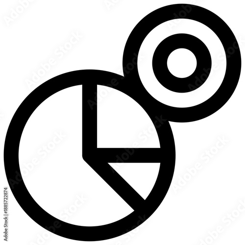 Asset allocation. Editable stroke vector icon.