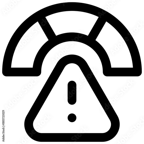 Risk. Editable stroke vector icon.