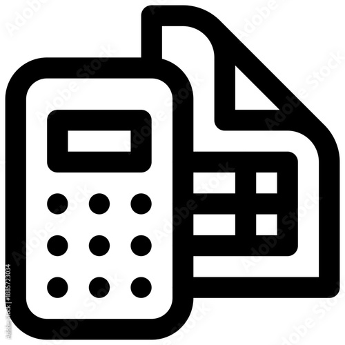 Taxes. Editable stroke vector icon.