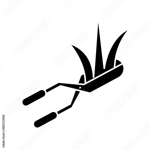 Grass cutter icon design template