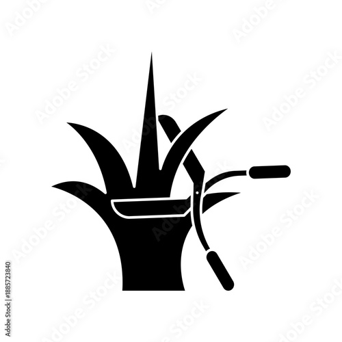 Grass cutter icon design template
