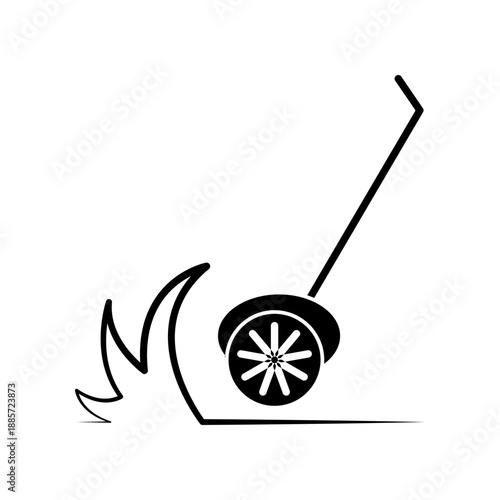 Grass cutter icon design template