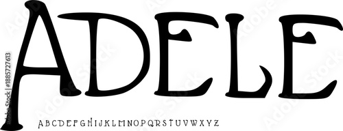 ADELE Classic Serif Display Font Alphabet – Elegant Editorial Font Type with Timeless Letterforms, Sophisticated Typography Meaning Luxury Branding, Logo Design, and Professional Graphic Design