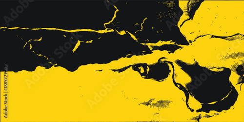 Abstract black and yellow background with tire tracks.. vector illustration eps 10