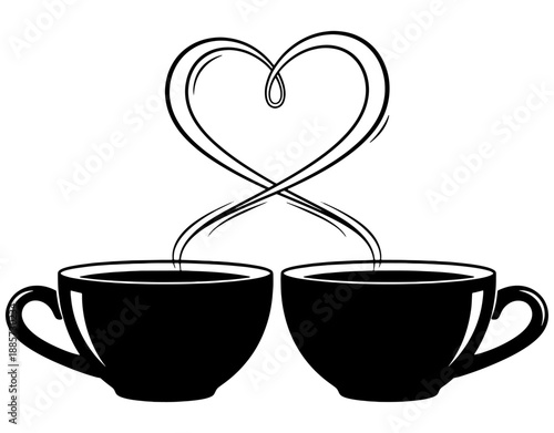 Minimalist line art illustration of a heart shaped padlock, vector icon for security of love, romantic commitment, protection of feelings, and Valentine's Day symbolism.