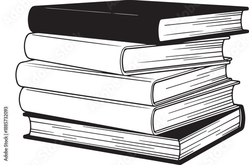 Stack of Books Illustration