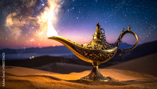 星空に輝く魔法のランプ4