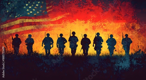 Vietnam Veterans Day honoring soldiers American flag image