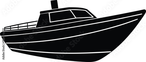 Motorboat, Powerboat Silhouette