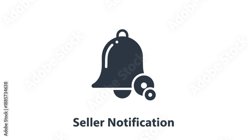 Notification Bell Icon for Seller Alerts and Updates Illustration